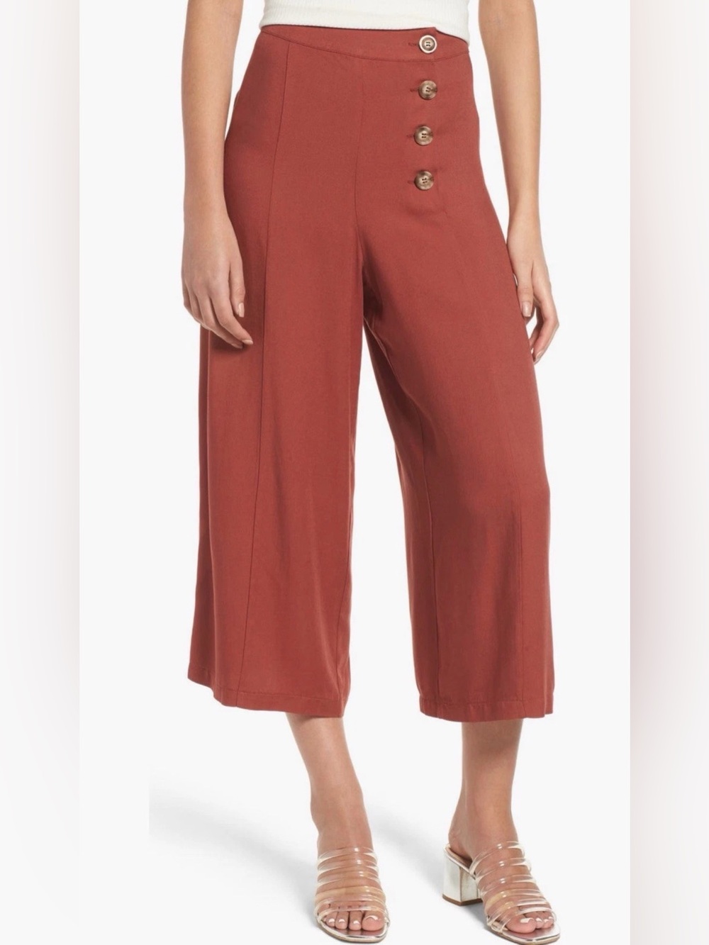🆕 LEITH High Rise Button Front Vintage-Inspired Culotte Pants | Sz. XL  ($69) 🆕